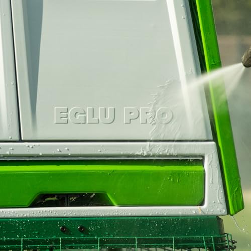 Image of Omlet Eglu Pro Large Chicken Coop | House up to 10 Large Hens or 15 Bantams | Easy to Clean Plastic Chicken Tractor | Predator Proof Coop Design | Zero Maintenance