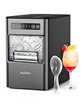 HiCOZY Ice Cube Maker, Portable Ice Maker, 12kg/Day, Countertop Ice Machine with Self-Cleaning, Ice in 6 Mins, for Kitchen/Office/Camping/RV/Home Bar