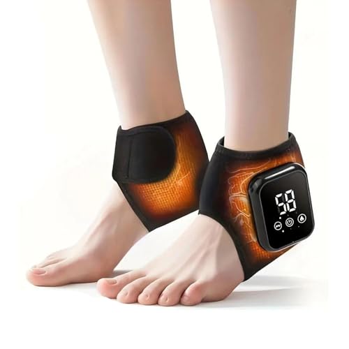 Masajeador de Pies Eléctrico, 3 Modos de Vibración y 3 Niveles de Calor Ajustable, Temporizador Apagado Automático, Incluye Banda de Extensión para Talón, Planta y Empeine