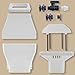 Rain Barrel Diverter, RainWater Collection System Fits for 2x3 or 3x4 Inch Downspout Diverter Colander, Tintsabo Upgrade Rain Barrel Diverter Kit with Filtration and PVC Spigot, White