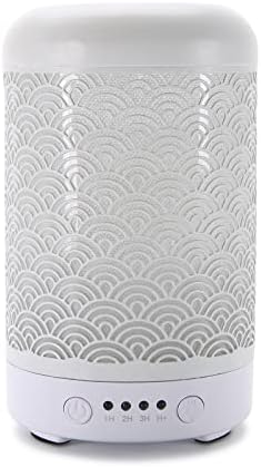 Essential Oil Diffuser Metal Diffuser 100 ml Ultrasonic Timer Night Lights and Auto Off Function Humidifier Aromatherapy Diffusers for Bedroom Home