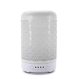 Essential Oil Diffuser Metal Diffuser 100 ml Ultrasonic Timer Night Lights and Auto Off Function Hum