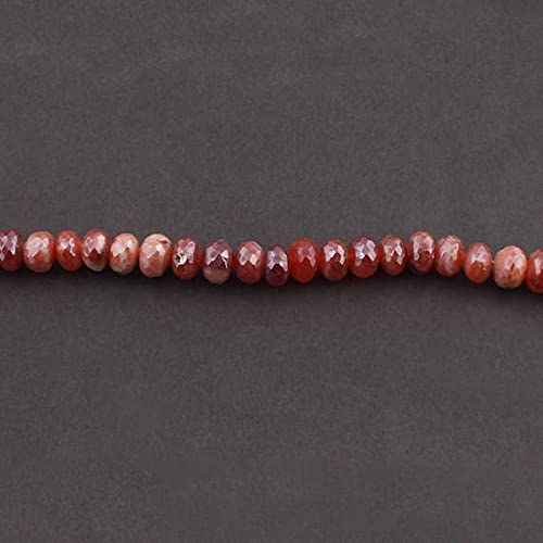 Carnelian Silver Coated perles rondelles pour sublimer vos colliers d'été