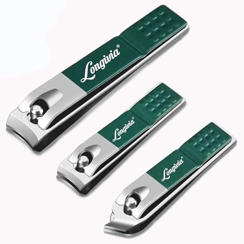 Nagelknipser Set 3 Stück, Nagelschneider aus Edelstahl Nail Clipper für Fingernägel und Fußnägel, groß Klein und Schräg Nagelzwicker, Nagelklipser Nagel Cutter
