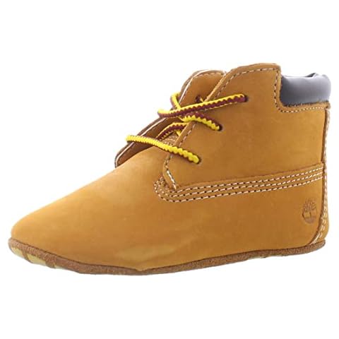 Timberland Wheat Nubuck Crib Booties with Hat Cover