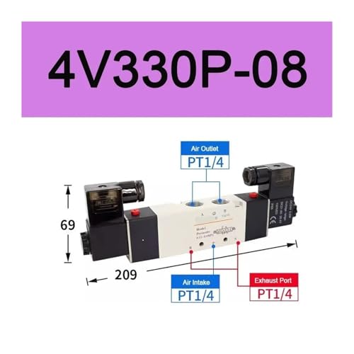 Électrovanne 4V230C-08 résolvant les fuites d'air sur circuit 24V - 3