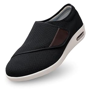 youyun Orthopedic Shoes for Women, Wide Fit Slip On Sneakers for Diabetics, Plantar Fasciitis and Swollen Feet Support, Lightweight Comfort and Breathable (Size 6-10)