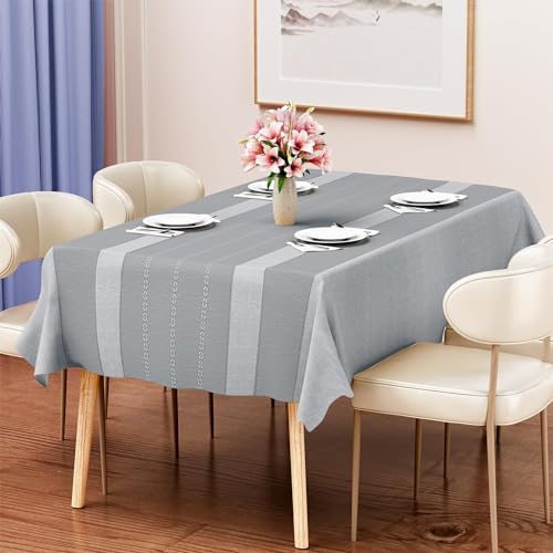 Waterproof Fabric Tablecloths Rectangular,Stain Resistant Polyester