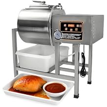 Vacuum Meat Tumbler Marinator, Food Vegetable Meat Pickle Machine, Chicken Marinator,Vacuum Curing Machine, for Jerky, Sausage, Bacon 45L