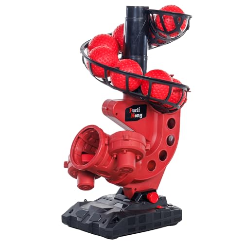 Furlihong 388CBH 2-in-1 Cricket- & Baseballmaschine für Anfänger – Tragbarer & Leichter Ballwerfer mit 3 Wurfrichtungen, mit Powerbank- oder Batteriebetrieb