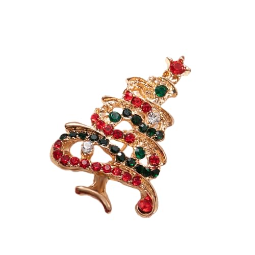 Festive Snowman Pin Alloy Christmas Tree Decoration with Diamonds Rhinestones Holiday Adults Unique Festival Jewelry