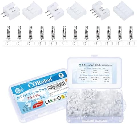CQRobot JST PH 2.0mm Pitch 2-Pin/3-Pin/4-Pin Electronic Connector Kit