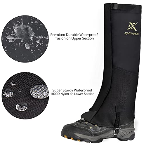 Extremus Buckwell Leg Gaiters, Waterproof Boot Gaiters For Hiking, Hunting And Walking, Breathable Mountain Climbing Gaiters For Men & Women #TOP2