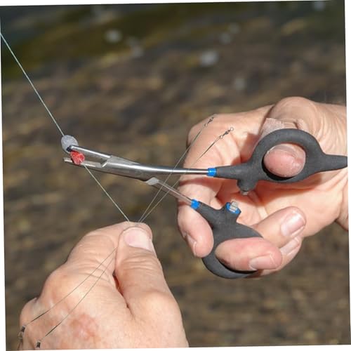 Lioobo 40pcs líder de pesca acero con conectores dobles miniatura 6