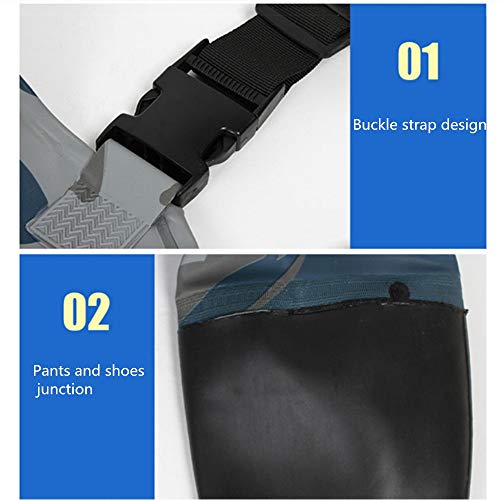 Vissen steltlopers Nylon steltlopers Vissen steltlopers voor mannen met laarzen Gebruik voor vliegvissen 100% waterdicht Maat 39 - Maat 44 Jacht Bootfoot Waterdicht - Image 4