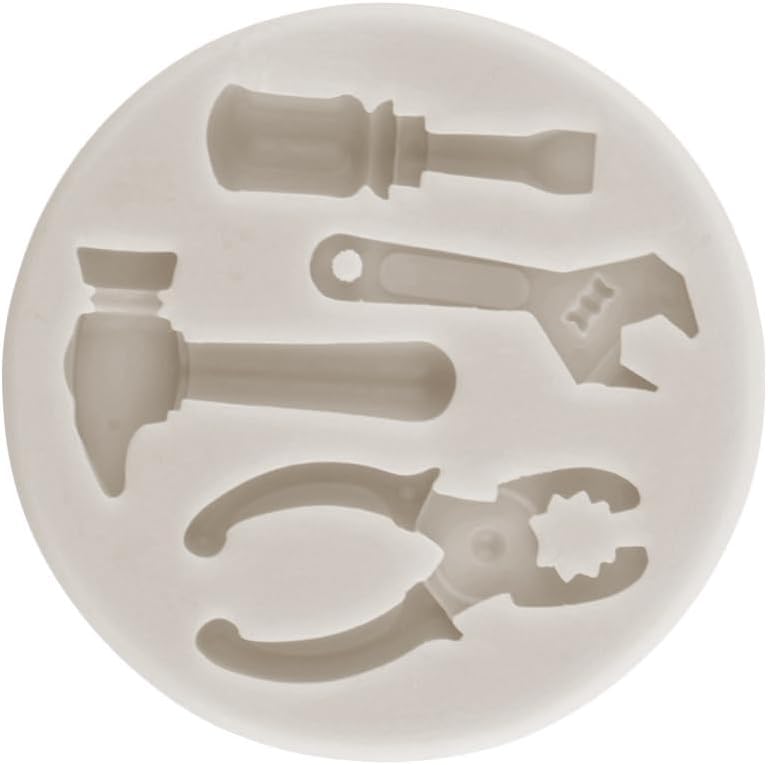 Miniatura 8 de Sijiangmold Herramientas de construcción, moldes de silicona para fondant, herramientas de mano, molde de chocolate para cupcakes, decoración de