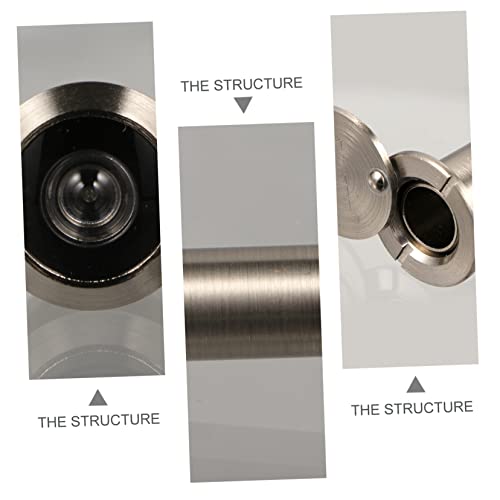 VILLCASE Mirilla de puerta contra robo de cobre con tapa Ángulo amplio de visión Ojo de cerradura para seguridad en el hogar Durable y confiable Detector de puerta para mayor seguridad en cualquier lugar miniatura 6