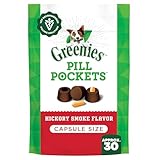GREENIES PILL POCKETS Soft Dog Treats, Hickory Smoke, Capsule, 7.9 oz.