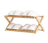 Zapatero de bambú, Organizador de Almacenamiento, Ideal para Pasillo, baño, Sala de Estar, Pasillo 50x25x25cm