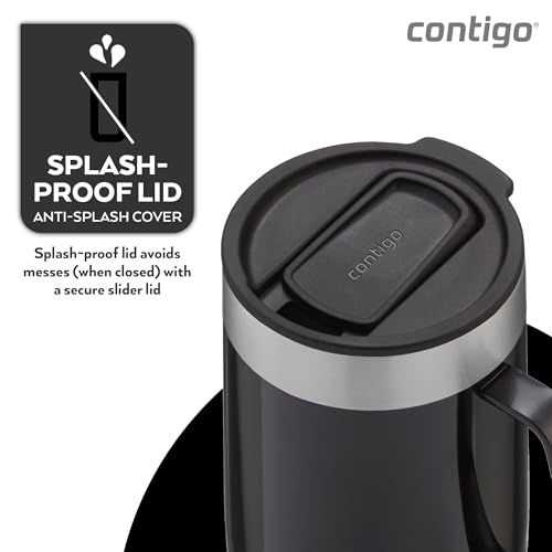 Contigo Caneca de mesa Streeterville, caneca de café isolada com alça de aço inoxidável, caneca de c