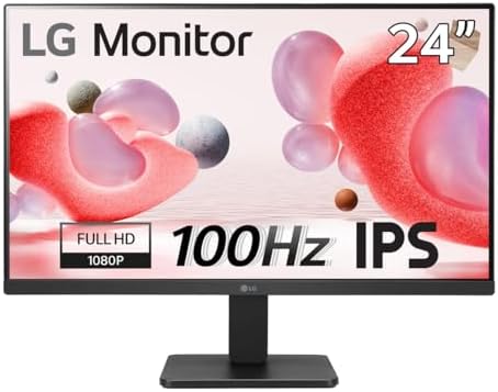 LG 24MR400-B 24 Inch Desktop PC Screen – IPS Panel FHD Resolution (1920 x 1080), 5ms GtG 100Hz, sRGB 99%, AMD FreeSync, Gaming and Eye-Care Functions
