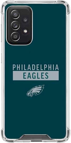 Skinit Clear Phone Case Compatible with Galaxy A52 5G - Officially Licensed NFL Philadelphia Eagles Green Performance Series Design