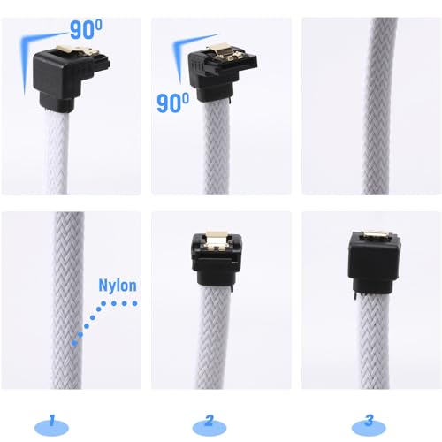 Cable de datos SATA3 7pin 50 cm ángulo recto miniatura 4