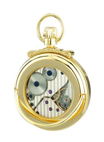 Image of Charles-Hubert, Paris 3873-G Classic Collection Gold-Plated Polished Finish Open Face Mechanical Pocket Watch