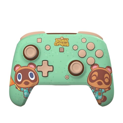 Image of Turtle Beach Rematch Wireless Controller: Animal Crossing Timmy & Tommy - Officially Licensed for Nintendo Switch 2, Nintendo Switch, TMR Thumbsticks, Customizable RGB, Rechargeable Battery