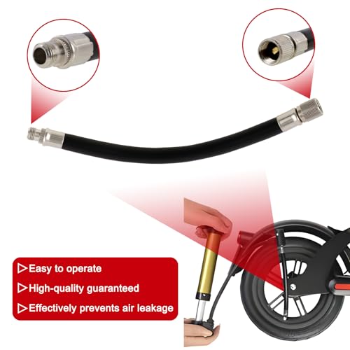 3 Stück Ventilverlängerung 39mm, Reifenventilverlängerung mit Gummischlauch 160mm, Ventiladapter für Xiaomi M365 Scooter, Roller, Motorrad, Fahrrad, Auto Kompatibel mit Allen Standardreifenventilen