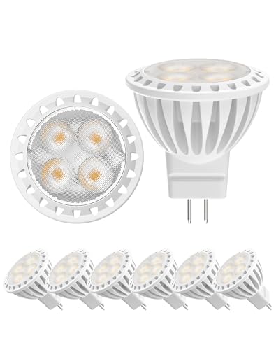 GOHDLAMP MR11 3W LED Bulbs Warm White 2700K 6-Pack