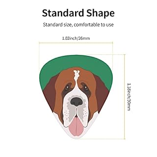 Saint Bernard Lot de 12 médiators en forme de chien pour guitare basse électrique et acoustique - Les Beatles, Paul McCartney, John Lennon, RIngo Starr, George Harrison Saint Bernard Lot de 12 médiators en forme de chien pour guitare basse électrique et acoustique – Image 4