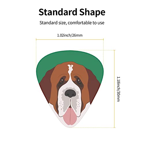 Saint Bernard Lot de 12 médiators en forme de chien pour guitare basse électrique et acoustique - Les Beatles, Paul McCartney, John Lennon, RIngo Starr, George Harrison Saint Bernard Lot de 12 médiators en forme de chien pour guitare basse électrique et acoustique – Image 5