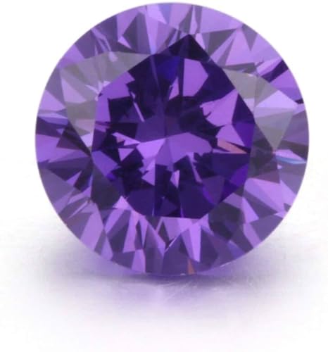 Pierre précieuse zircon bleu rond AAA+ taillé en brillant pour création joaillerie