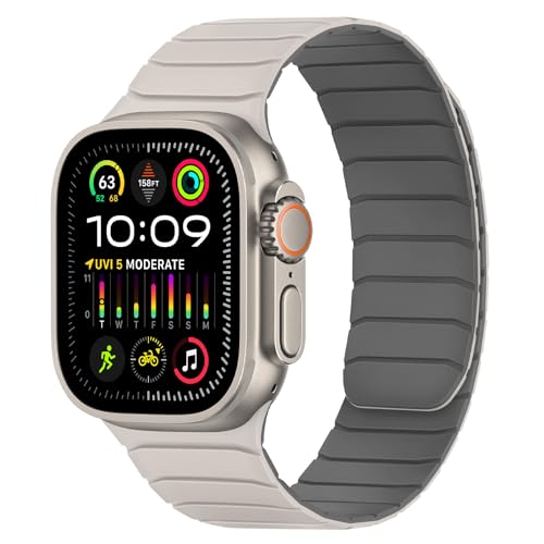 Tasikar Magnetic Silicone Apple Watch Band 42–49mm
