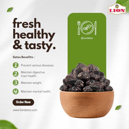 Image of LionDates Diamond Safawi Dates 500g Pack - Healthy & Nutritious Snack - Rich In Vitamins & Minerals - Saudi Arabia Khajoor Dry Fruits Pack