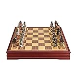 La tabla mide 17 "por 17"  Yccx Ajedrez para Principiantes Ajedrez Pacific Trading Juego de ajedrez Romano Egipcio con Tablero de Vidrio
