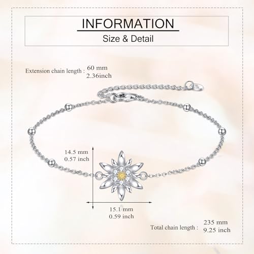 Bracelet éléphant en argent sterling, cadeau d'anniversaire idéal femme