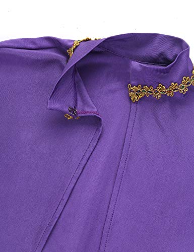 Jeeyjoo Kids Girls 3Pcs Cosplay Costume Circus Ringmaster Outfit Sleeveless Leotard Mesh Tutu Dress With Cape Set Purple 10 #TOP3