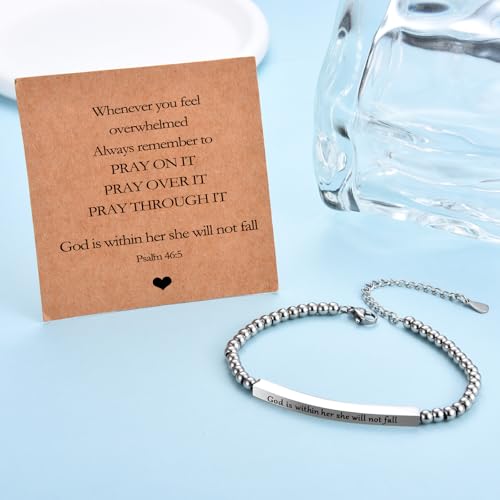 Christian Gifts for Women Charm Bracelet Inspirational Gifts Jesus Jewelry for Women Friend Sister Her2