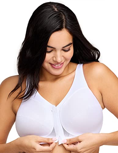 Image of Glamorise Full Figure Plus Size MagicLift Front-Closure Posture Back Bra Wirefree #1265