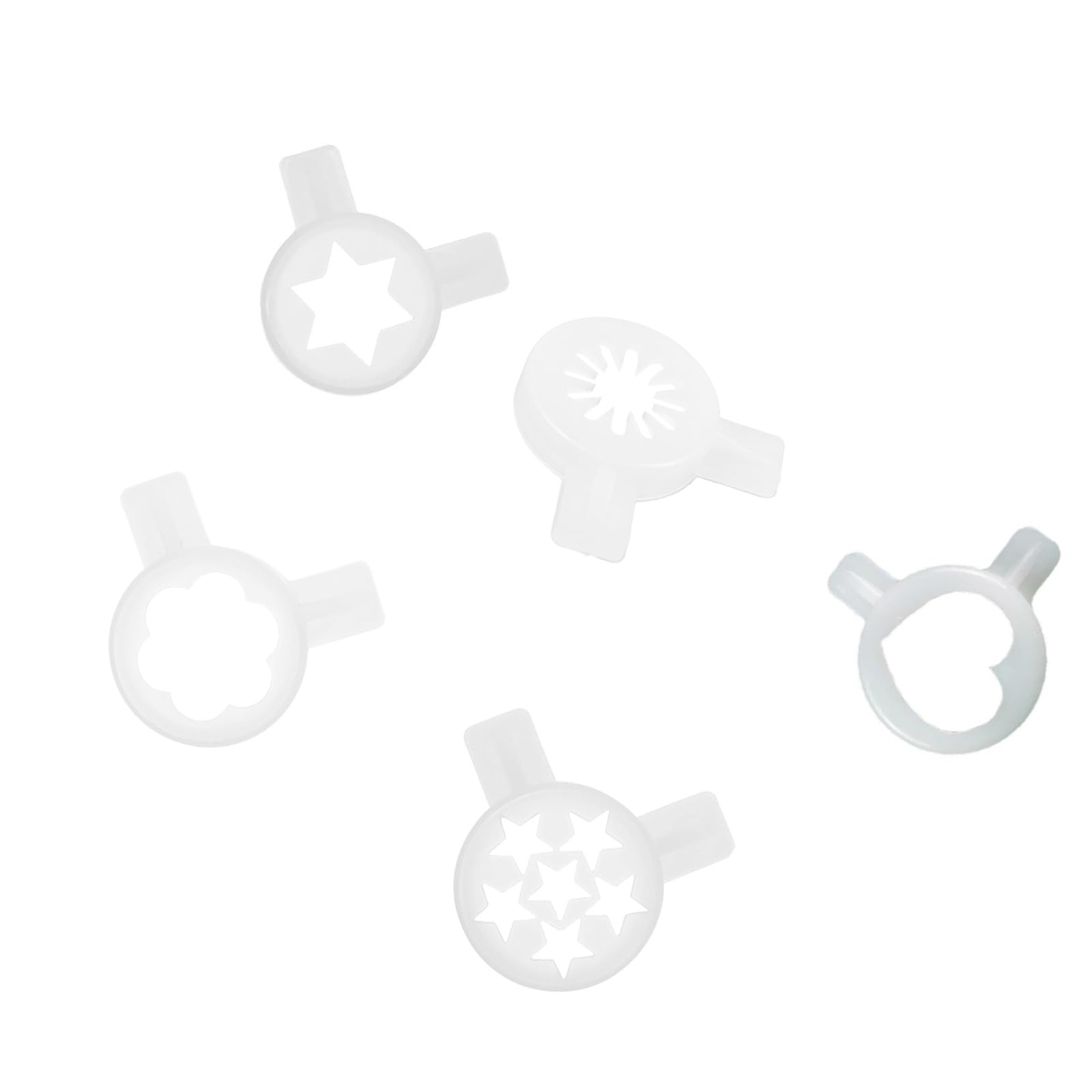 Elnwnnkc 5Pieces Soft Ice Cream Machine Nozzle Tips Quick Assembly Machine Component Suitable for Most Home Appliances Universally Maker Replacement Nozzles