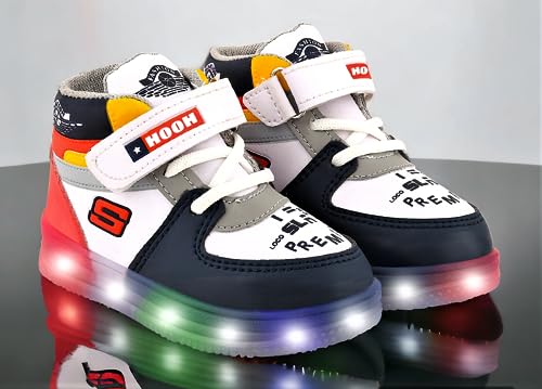 Image of Hooh Kids Unisex Fashionable LED Lights Unisex Sneakers and Walking Shoes for Boys and Girls of Age 2 Years to 10 Years