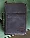 Aviator Bible Cover for Men, Zippered, with Handle, Suede, Brown, Extra Large