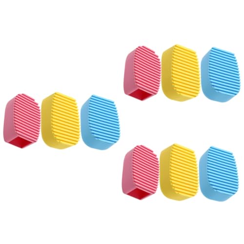 Gatuida 9pièces Brosse à Laver Silicone Couleurs Bonbon Mini Planche à Laver Portable Et Multifonctionnelle pour Nettoyage De Vêtements Chaussures Et Plus Rose Bleu Jaune