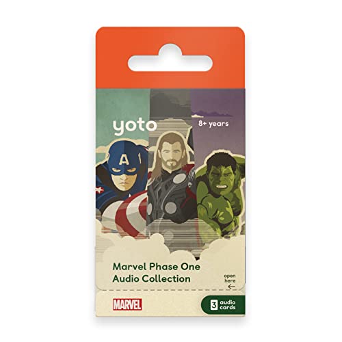 YOTO Disney Junior Novels: Marvel Phase 1 Collection – 3 Kids Audio Cards for Use with Player & Mini All-in-1 Audio Device, Screen-Free Listening with Fun Playtime Bedtime Travel Stories, Ages 8+