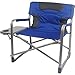 Durable 500 lb Capacity Padded XXL Seat Director Chair, Blue