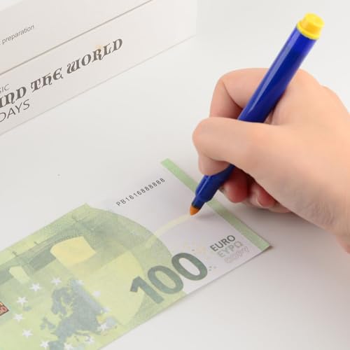 16 Stück Geldscheinprüfer Stift,Geldprüfstift,Falschgeld Stift, Geldscheinprüfer, Gefälschte Stift Geld, Stift Prüfer (Schwarz/Gelb)