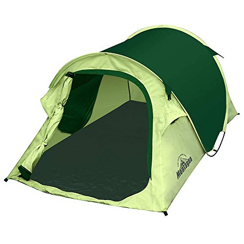 Hac ワンタッチドームテント 1~2人用 ワンタッチ式 キャンプ 簡単組立 HAC-2701 グリーン 組立時:w120×d210×h90cm 収納時:φ65×6cm