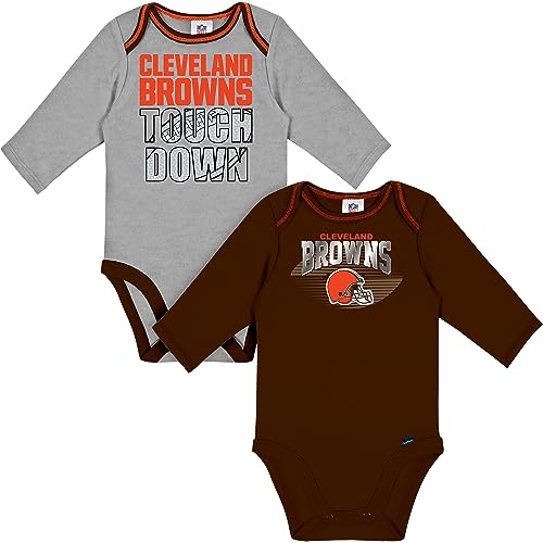 Image of Gerber NFL Baby 2-Pack Long Sleeve Onesie Bodysuit